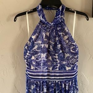 Eliza J scarf print maxi dress, size 8